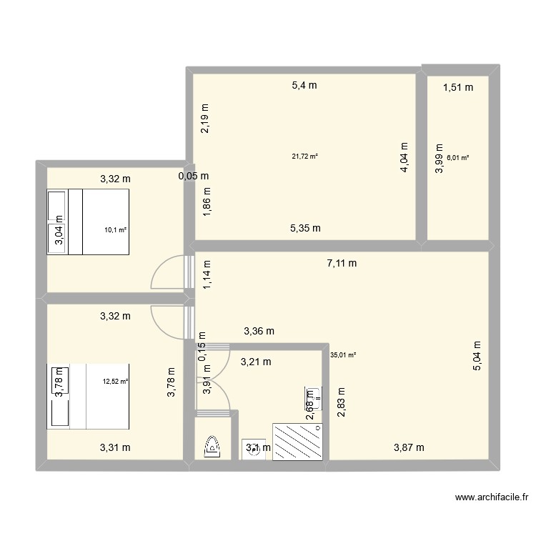 maison 3 chbres. Plan de 0 pièce et 0 m2