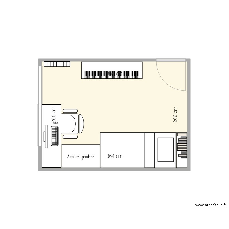 CHAMBRE THOMAS DUVAL. Plan de 0 pièce et 0 m2