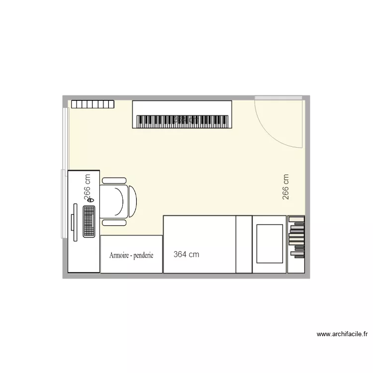 CHAMBRE THOMAS DUVAL. Plan de 