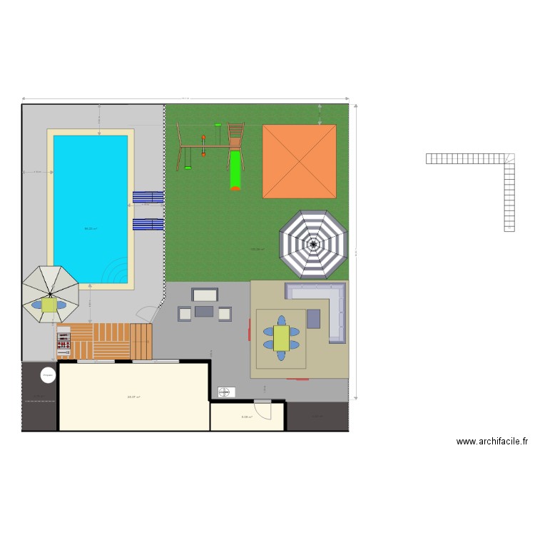 la cour5. Plan de 0 pièce et 0 m2