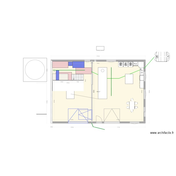 cabane a sucre simplifié. Plan de 1 pièce et 132 m2