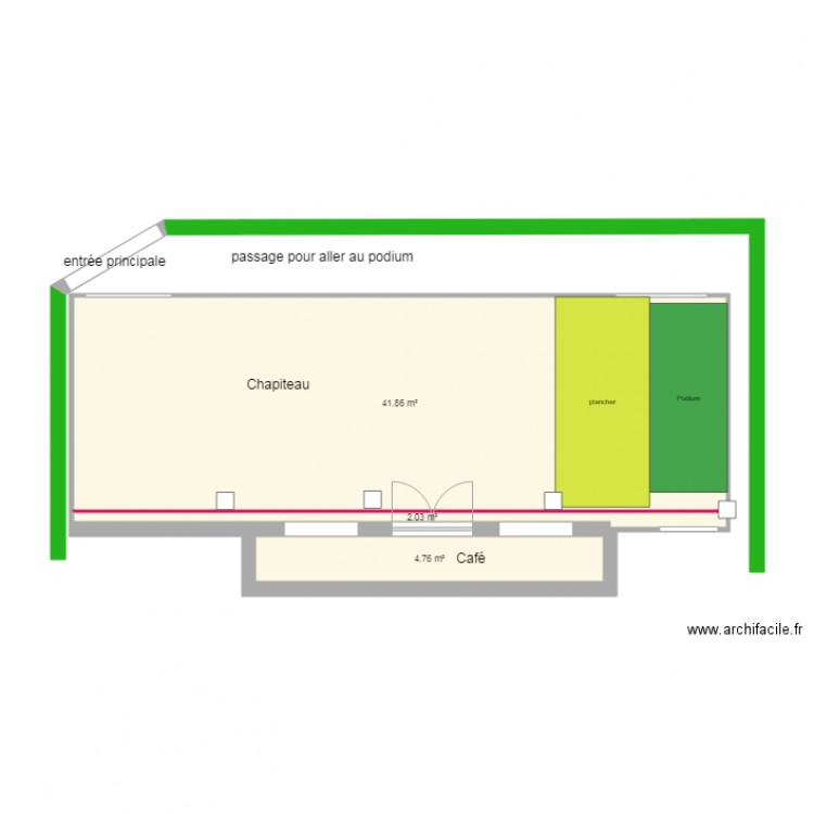 chapiteau. Plan de 0 pièce et 0 m2