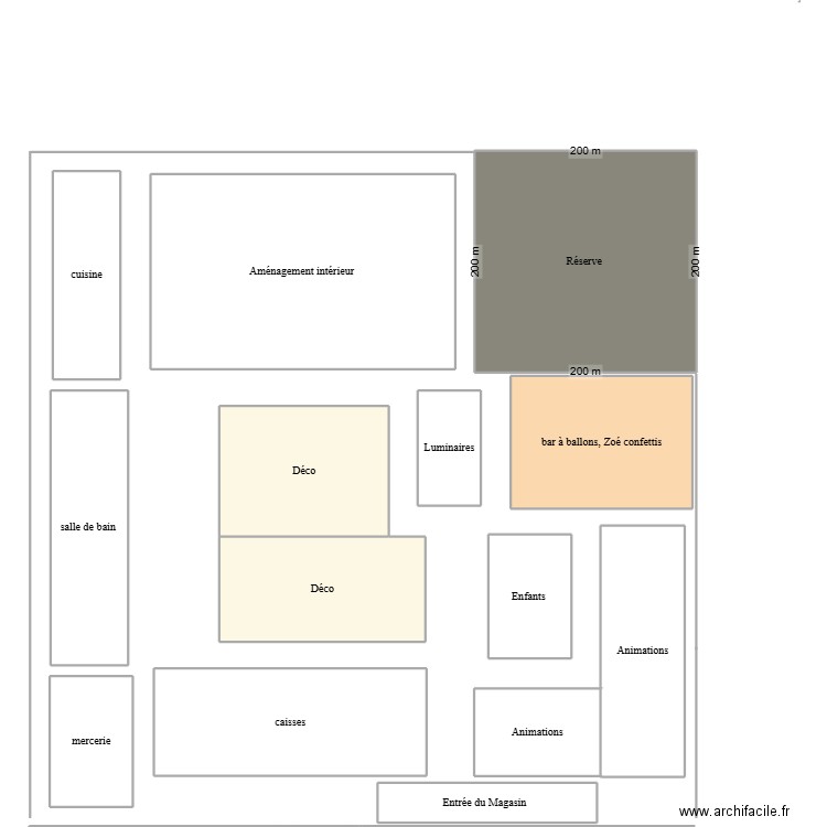 plan centrakor. Plan de 15 pièces et -1222 m2