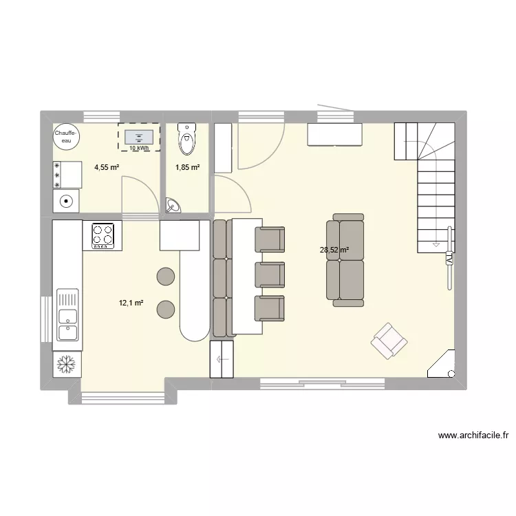 Grange. Plan de 11 Pièces et 102 m² Grange. Plan de 11 Pièces et 102 m²