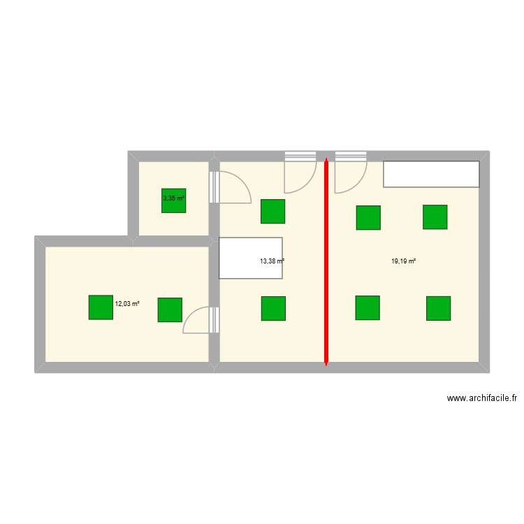 ST SAUVEUR MSP. Plan de 4 pièces et 48 m2