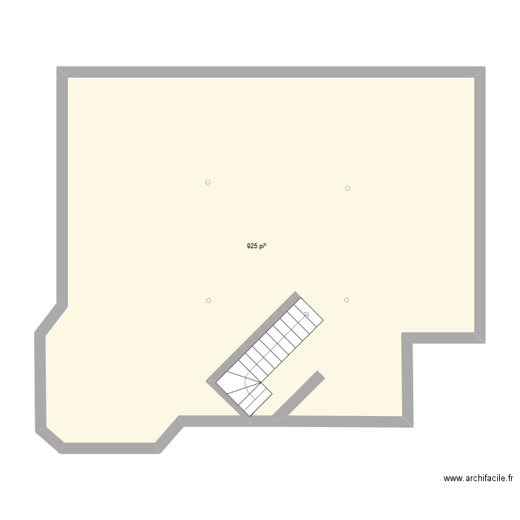 sous sol 2. Plan de 1 pièce et 86 m2