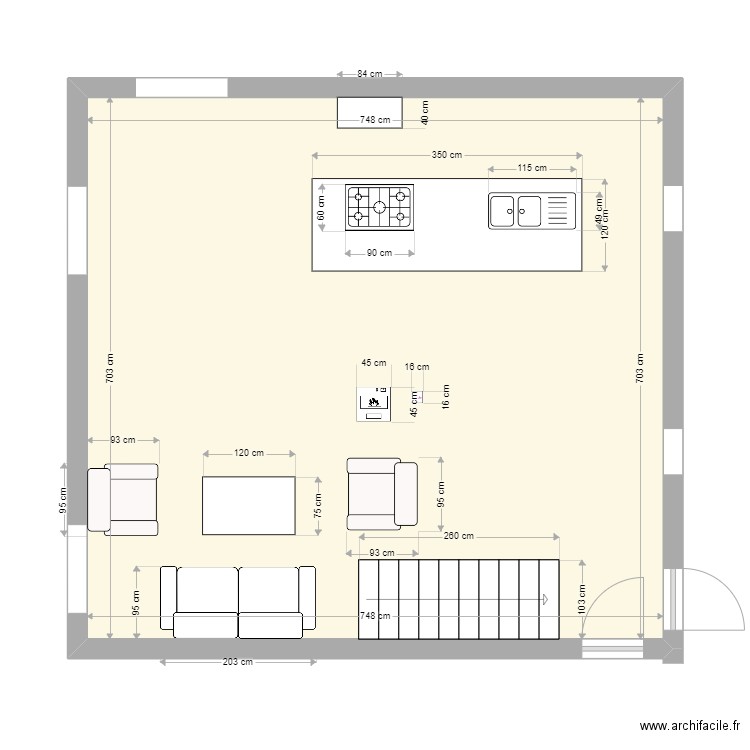 pièce a vivre n° 3 Janvier 2023. Plan de 0 pièce et 0 m2