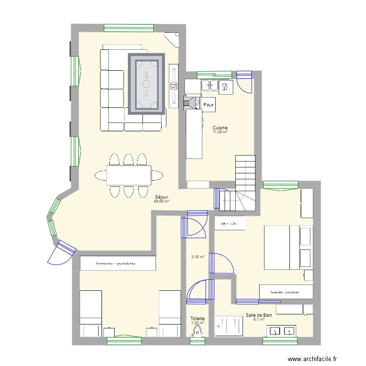 Maison Langlade. Plan de 0 pièce et 0 m2