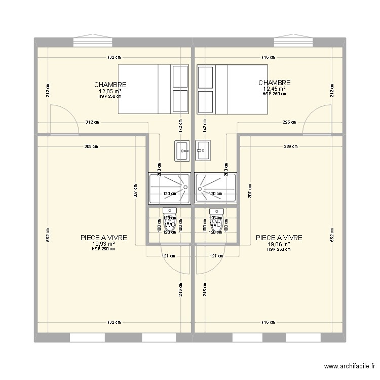 CAMPANHA 3 / 3BIS. Plan de 6 pièces et 67 m2