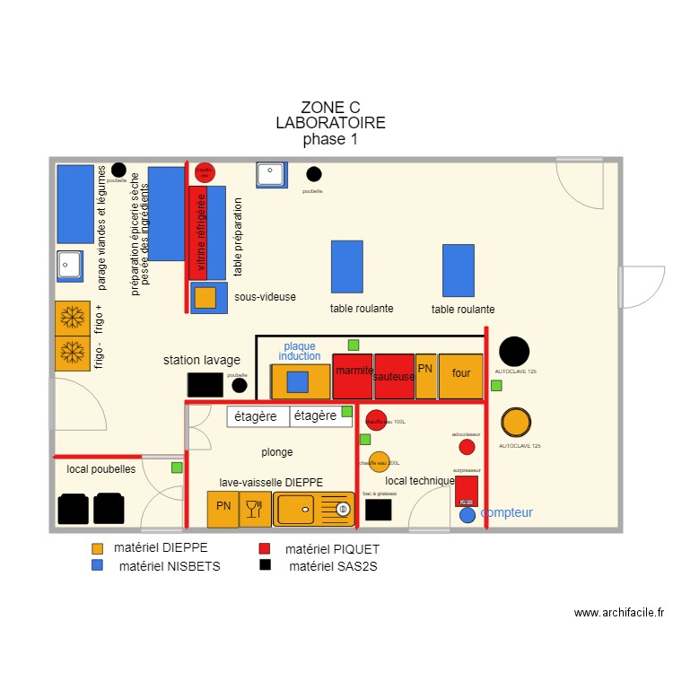 ZONE C matériel dieppe nisbets piquet sas2s 240219. Plan de 0 pièce et 0 m2