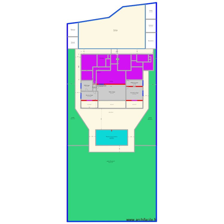 A LG 74 1er mesures ext. Plan de 0 pièce et 0 m2