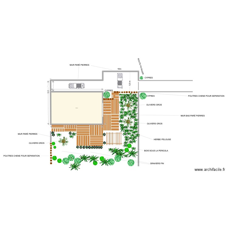 exterieur maisonette. Plan de 1 pièce et 131 m2