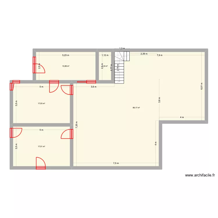 projet 3. Plan de 5 pièces et 140 m² projet 3. Plan de 5 pièces et 140 m²