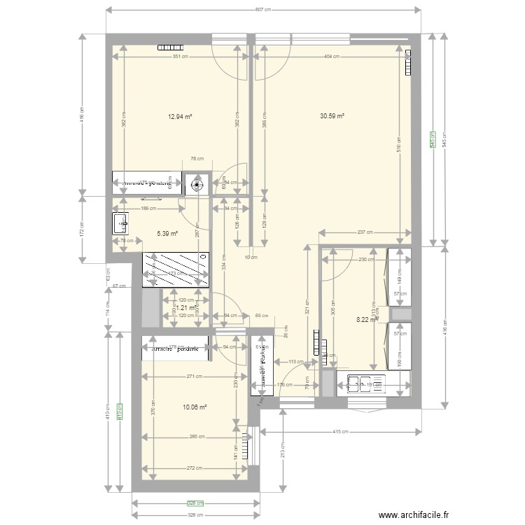 Appart Yann. Plan de 0 pièce et 0 m2