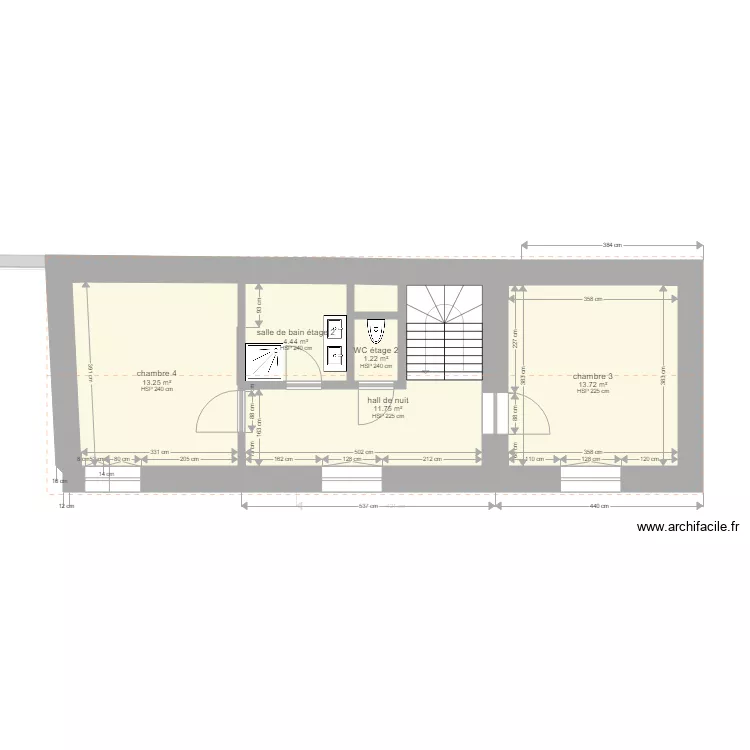 Schaltin rez plan projet Gite. Plan de 