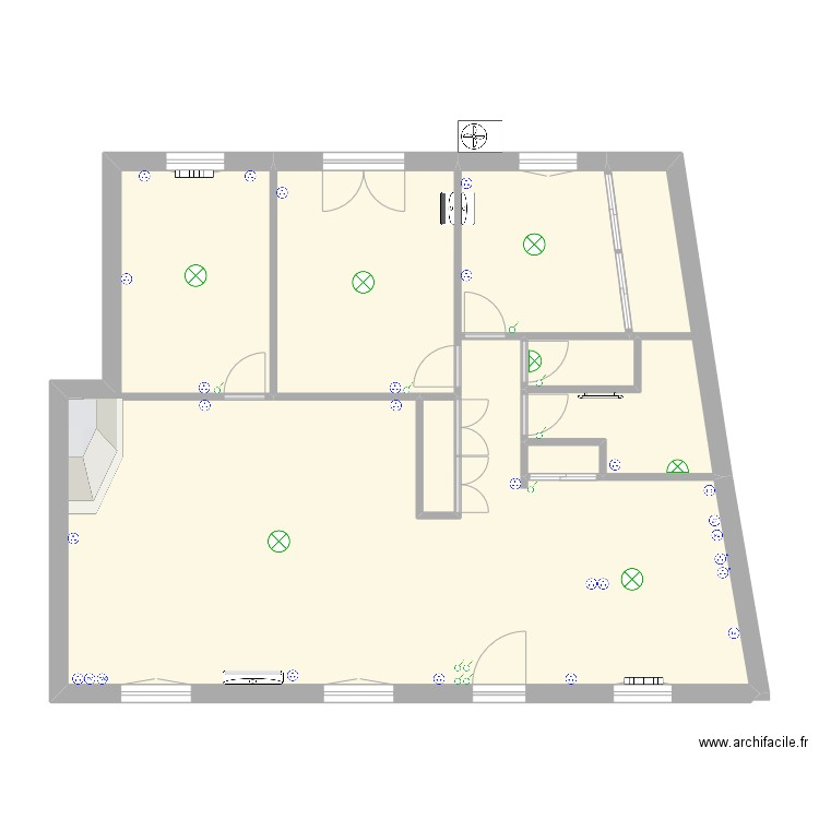 Tour d'Aigues. Plan de 6 pièces et 88 m2