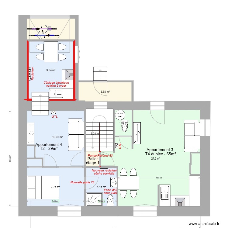 Vitre Etage 1 v11. Plan de 0 pièce et 0 m2