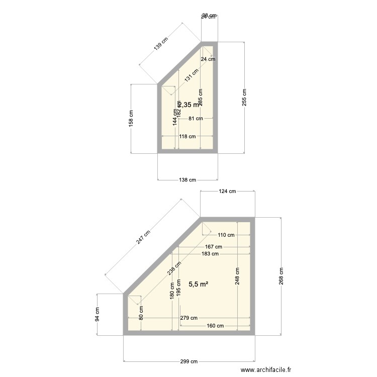 PLAN COUPE SDB 2. Plan de 0 pièce et 0 m2