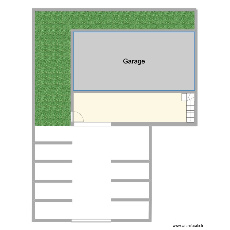 Garage. Plan de 2 pièces et 117 m2