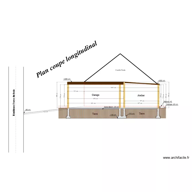 plan longitudinal . Plan de 