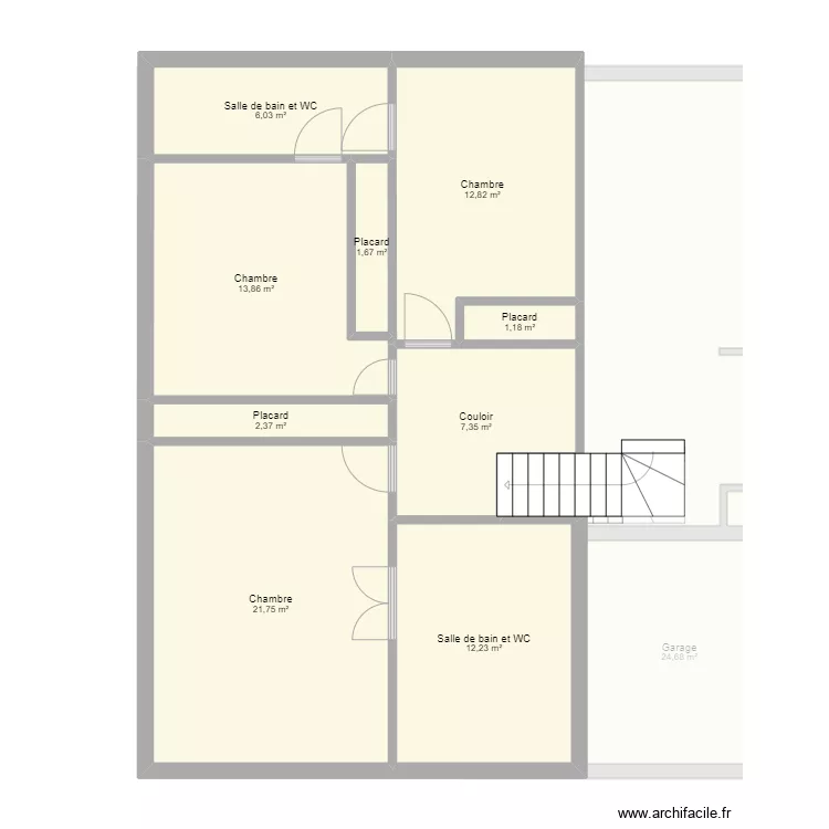 Maison-735 Catherine des Granches. Plan de 