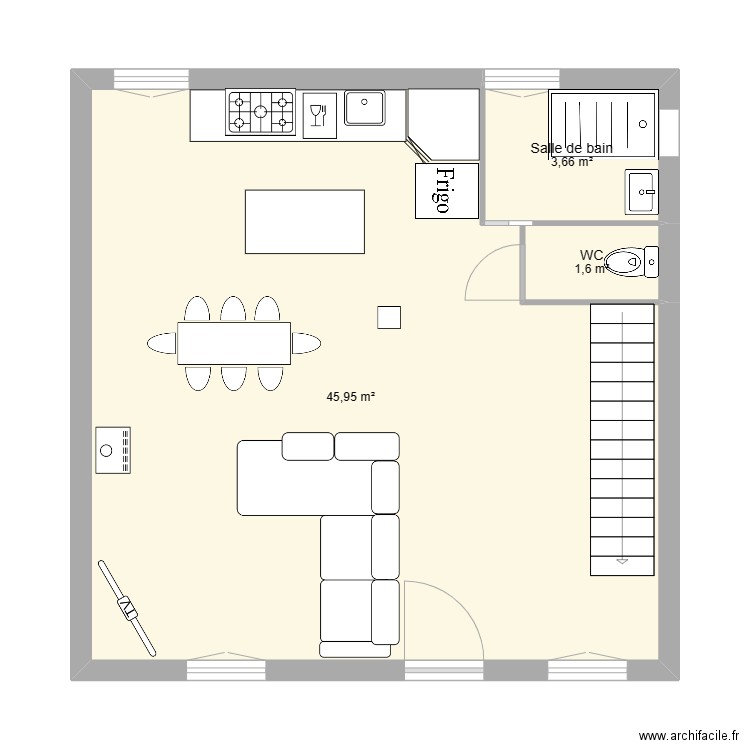 JALIGNY VERSION 05.23. Plan de 3 pièces et 51 m2