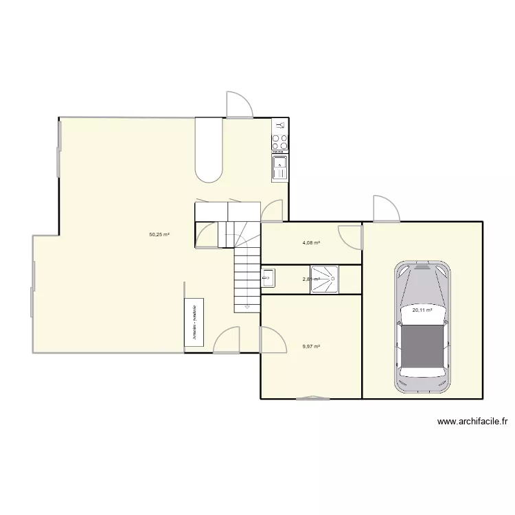 plan plug. Plan de 5  et 87 m²