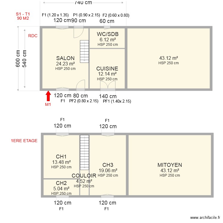 PLAN TOSI. Plan de 0 pièce et 0 m2