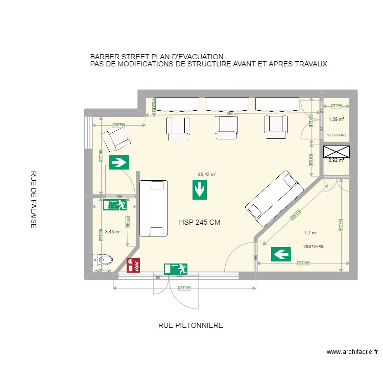 BARBER STREET LENS. Plan de 5 pièces et 49 m2