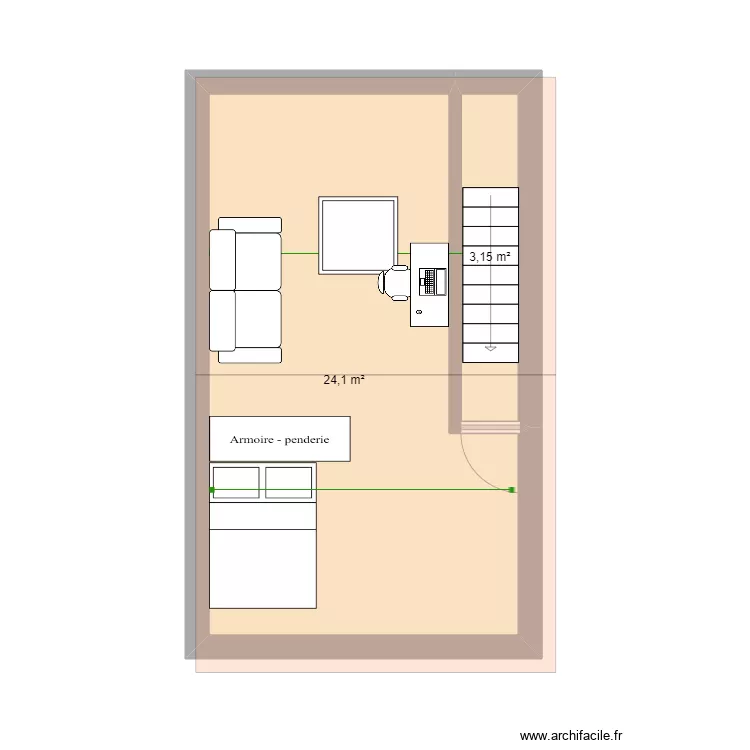 1750 grenier escalier droit. Plan de 1750 grenier escalier droit. Plan de