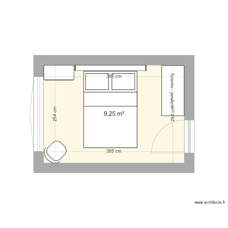 chambre d'ami breteuil. Plan de 0 pièce et 0 m2