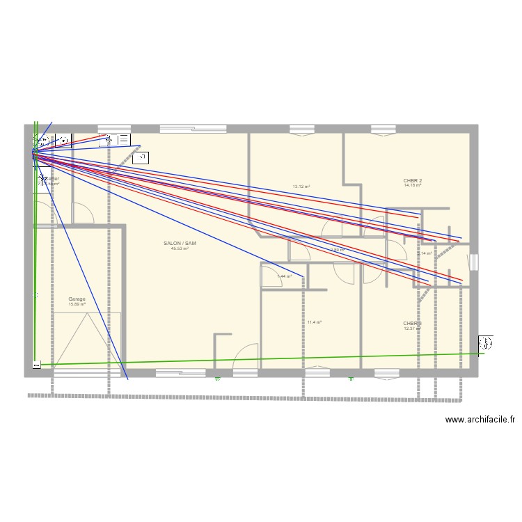 MAISON T5 FINAL PLOMBERIE EAU. Plan de 0 pièce et 0 m2