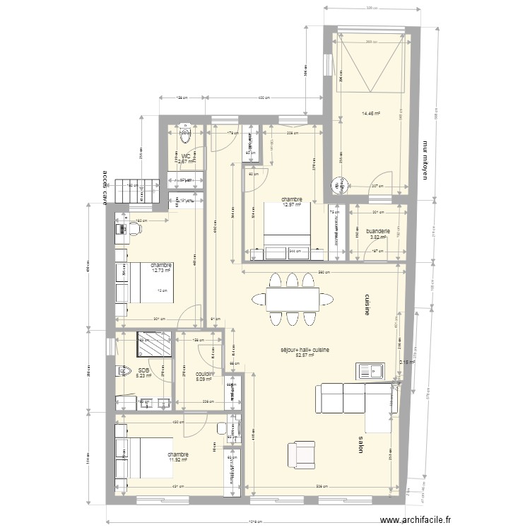 maison plan SOUHAITE. Plan de 0 pièce et 0 m2