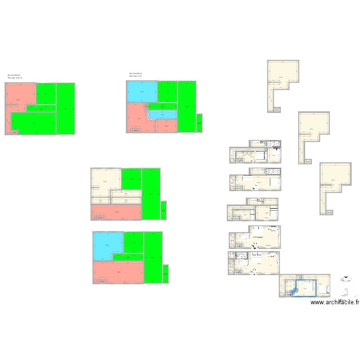 122 1ere etage V2. Plan de 64 pièces et 739 m2