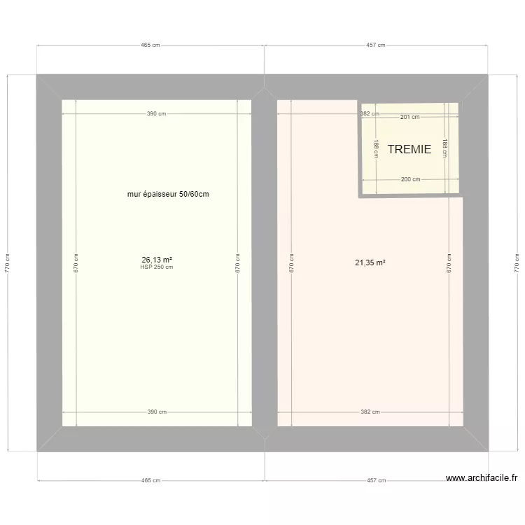 Plancher b&eacute;ton Vermeulen. Plan de 