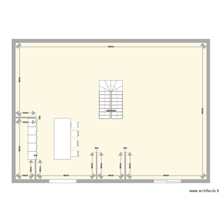 chey. Plan de 1 pièce et 139 m2