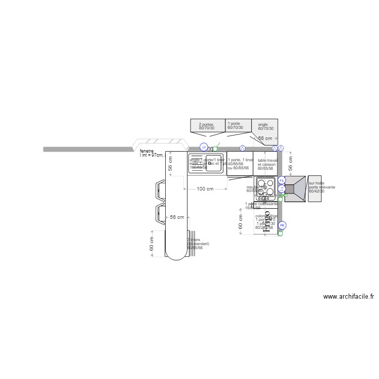 cuisine La Rougerais. Plan de 0 pièce et 0 m2