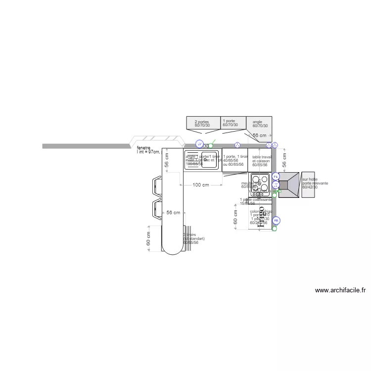cuisine La Rougerais. Plan de 