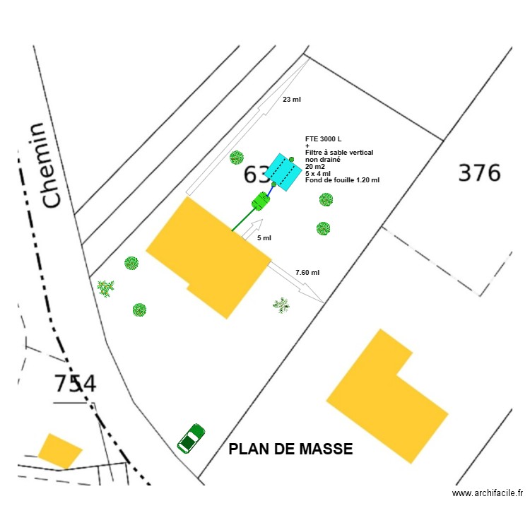 brun. Plan de 0 pièce et 0 m2