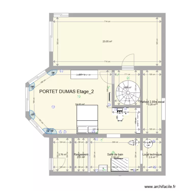 Portet DUMAS Etage2 V2. Plan de 