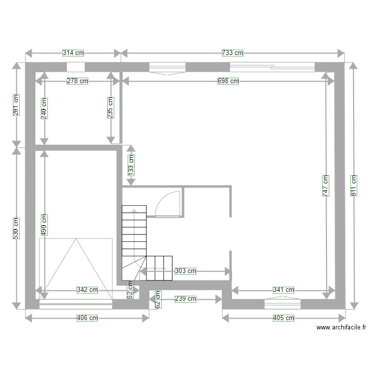 belckasem. Plan de 8 pièces et 73 m2