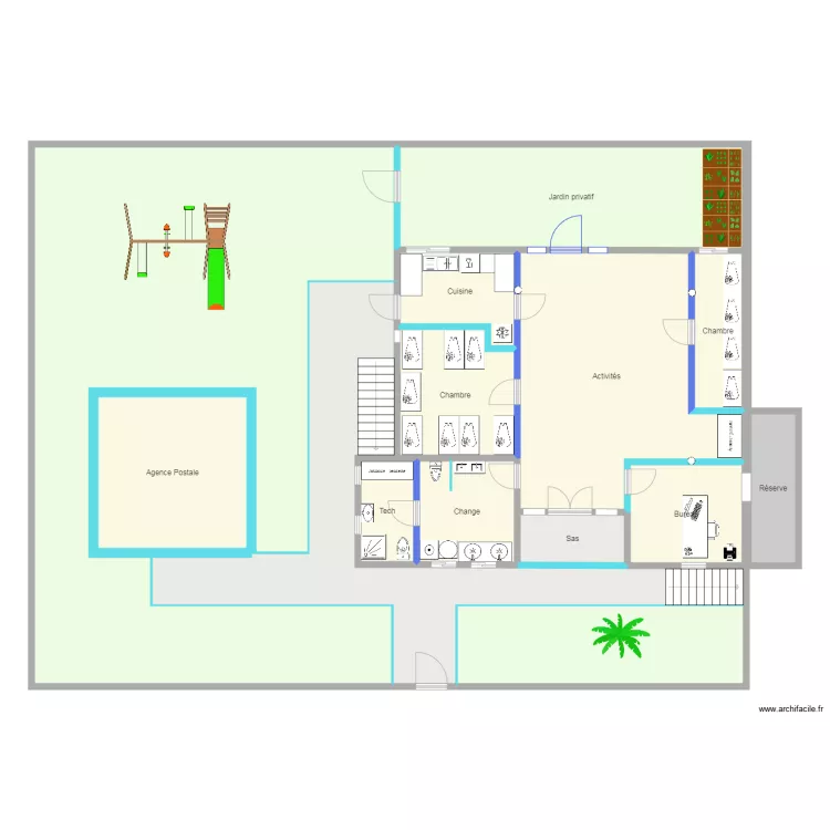 chevrettes apr&egrave;s 2. Plan de 