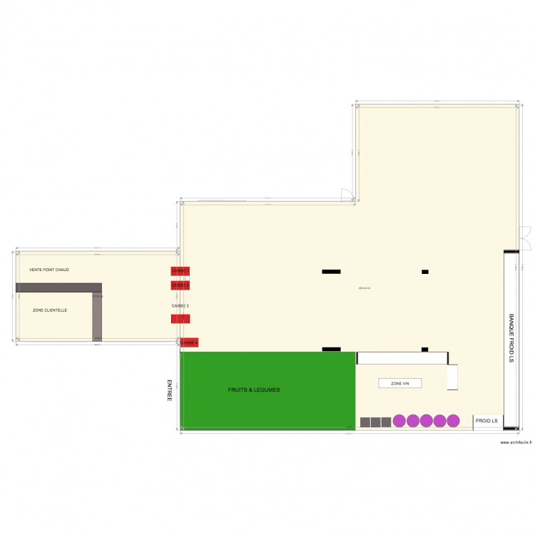 SARL LV superette. Plan de 0 pièce et 0 m2