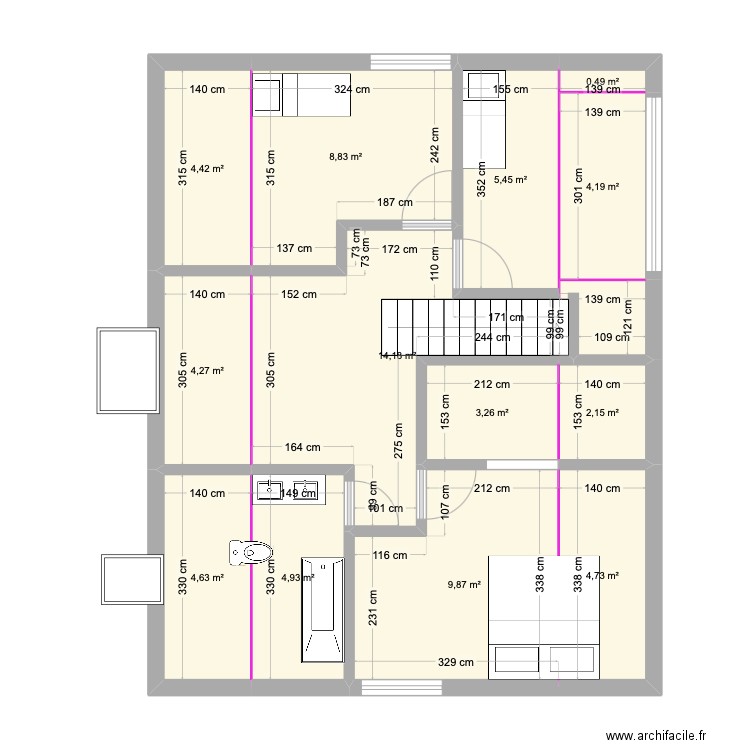 Salon salle à manger. Plan de 0 pièce et 0 m2