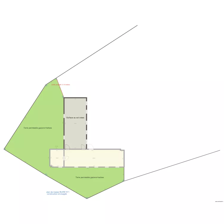maison Priscilla projection 2eme. Plan de 