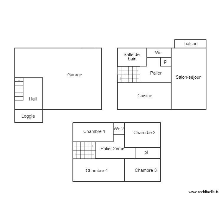 QUIMPER MAHE. Plan de 17 pièces et 75 m2