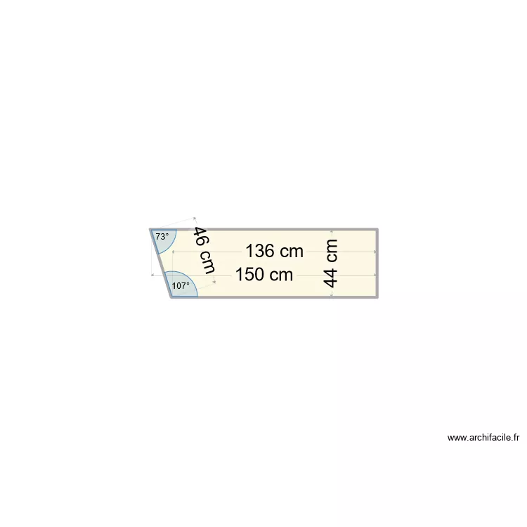 Decoupe planche placard. Plan de 