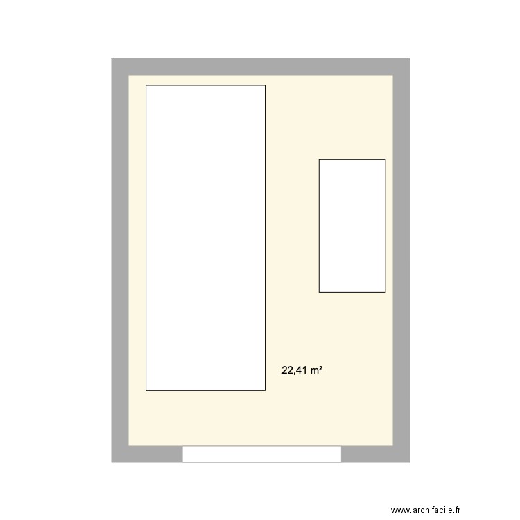 Garage . Plan de 1 pièce et 22 m2