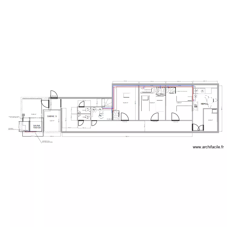 sokha spa sous sol. Plan de 