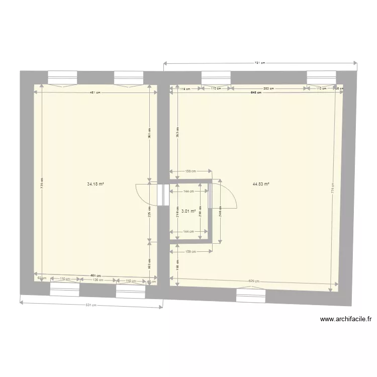 jacobins 1 Etage brut. Plan de jacobins 1 Etage brut. Plan de